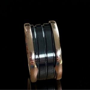 Sterling Silver Rose Gold Plated Spin Ring